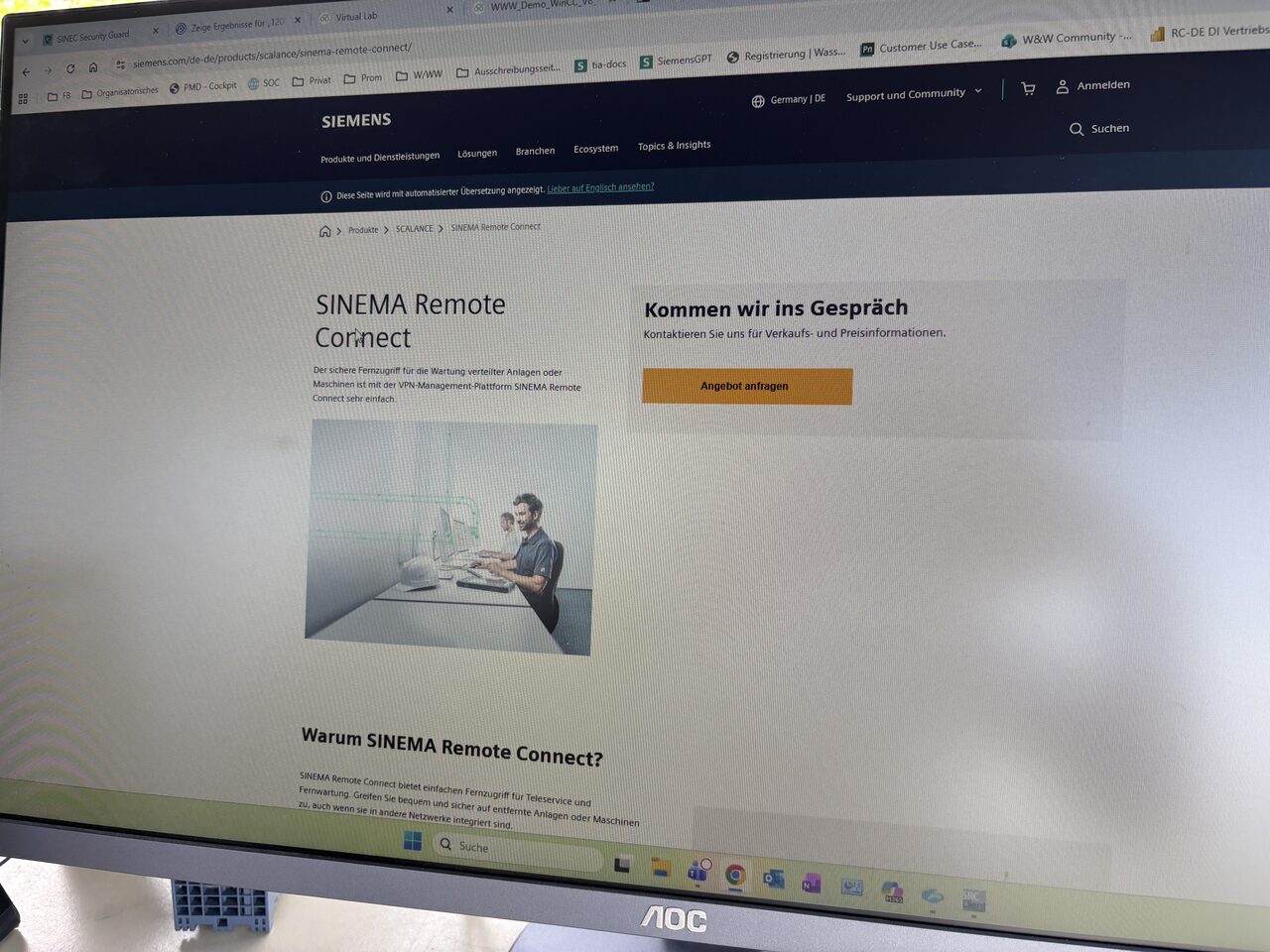 SINEMA Remote Connect – sichere Fernwartung am Monitor