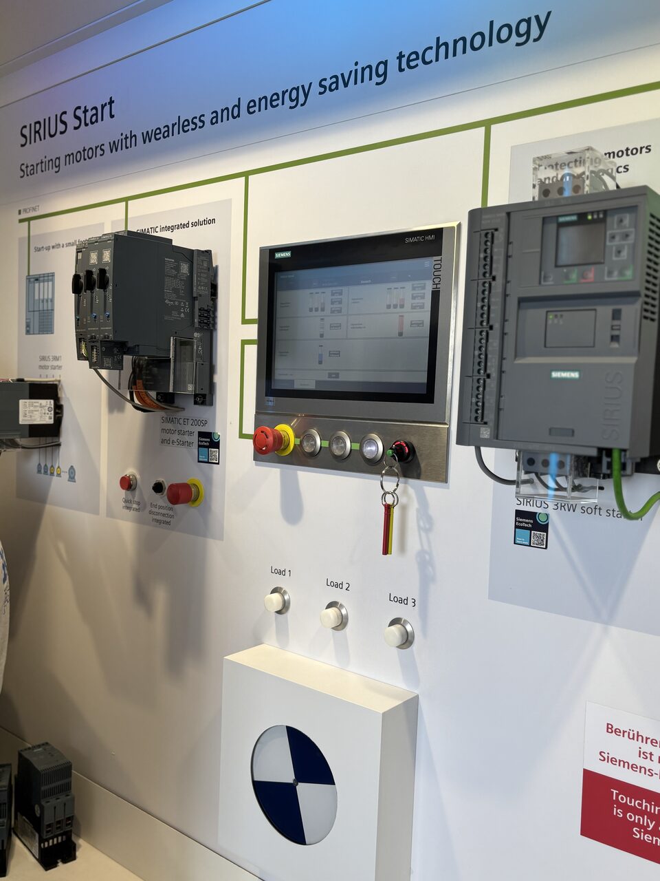 SIRIUS-Demopanel mit HMI-Display